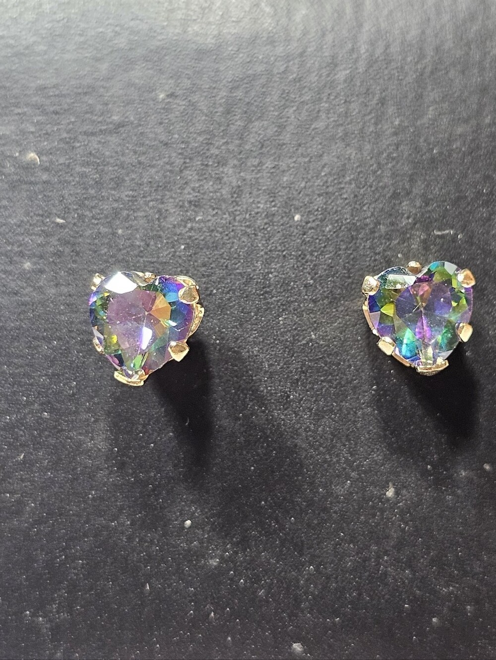 14k Yellow Gold and Mystic Topaz Studs